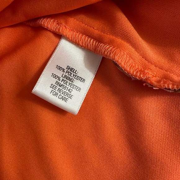 Dana Buchman Orange Lace Long Sleeve Dress - Picture 4 of 8